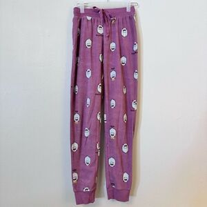 Live Love Dream Women's Pajama Pants Yeti Elastic Waist Print M Pink Aerospostal